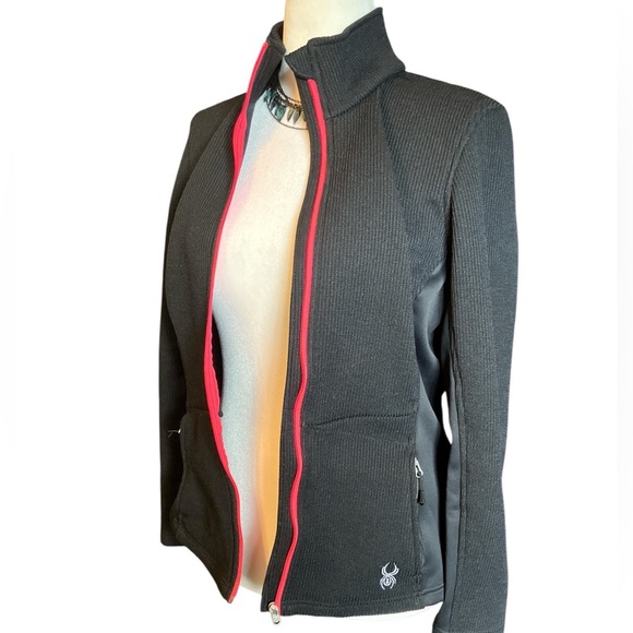 Spyder Core Women's Black Performance Jacket with Pink Accents Size L - Picture 5 of 7